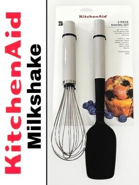 KitchenAid Milkshake Handle Whisk & Silicone Spatula - 2-Piece Set